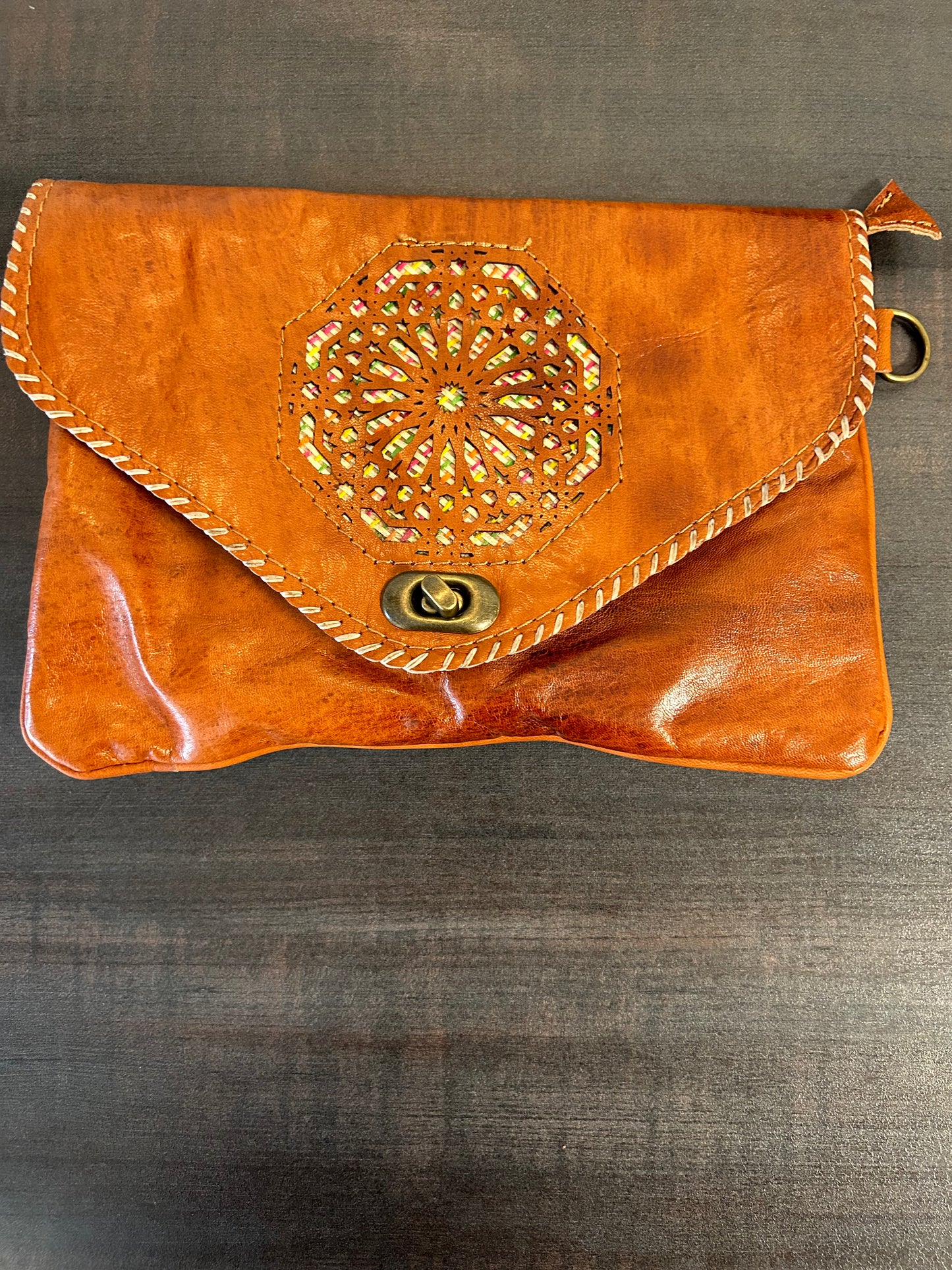 Ellie - cognac clutch