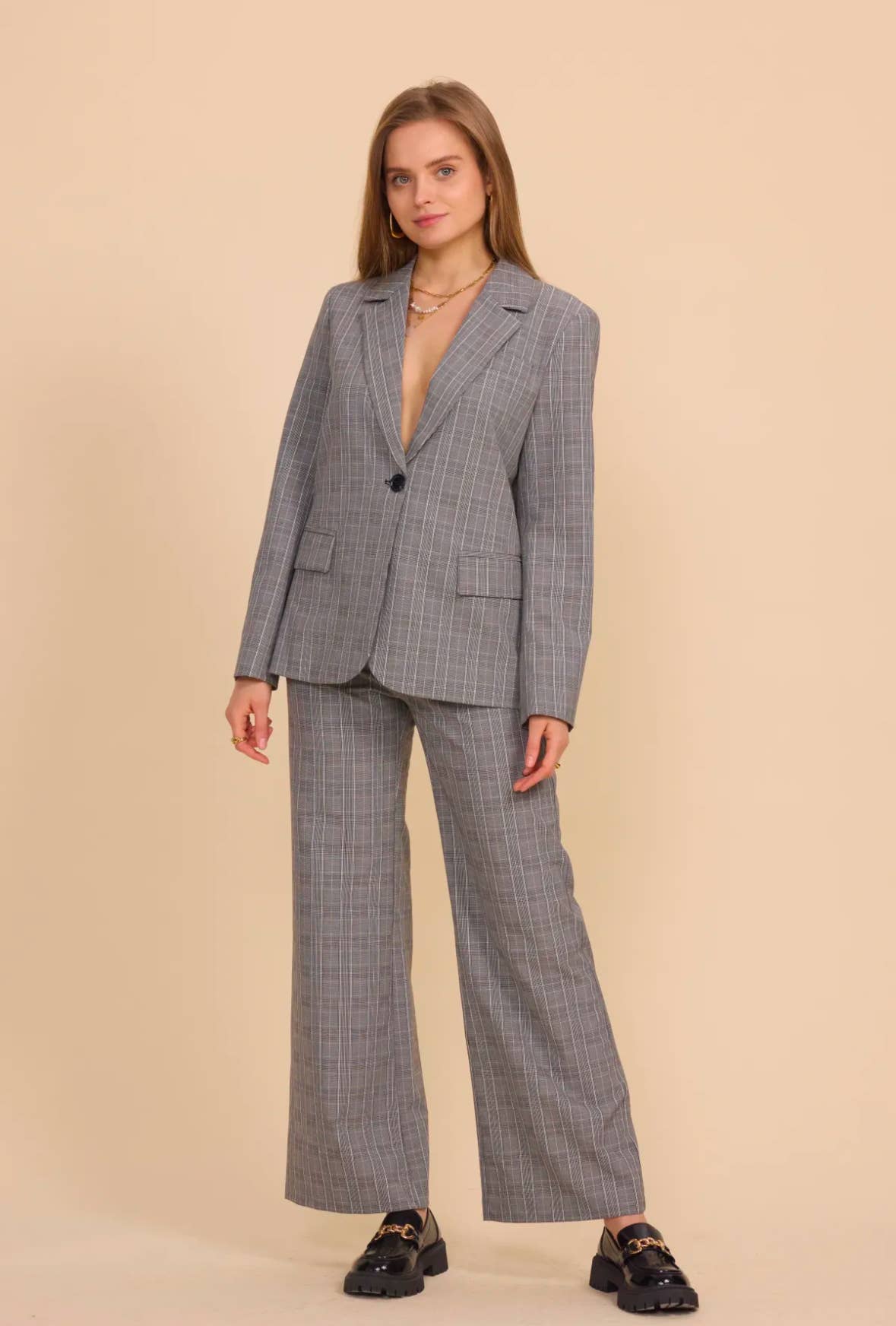 Geruite blazer - 3128