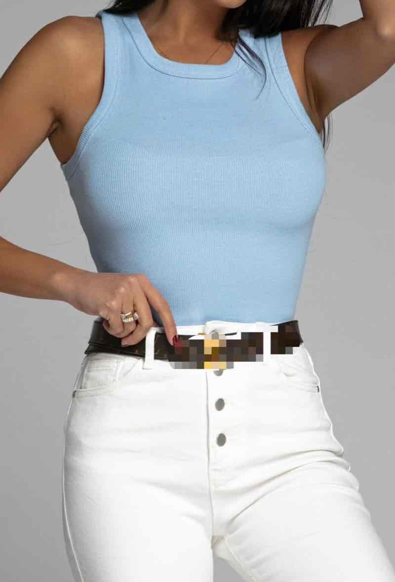 Lena geribde marcel - lichtblauw