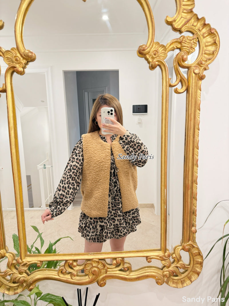Teddy Hug Gilet - Latte lounge