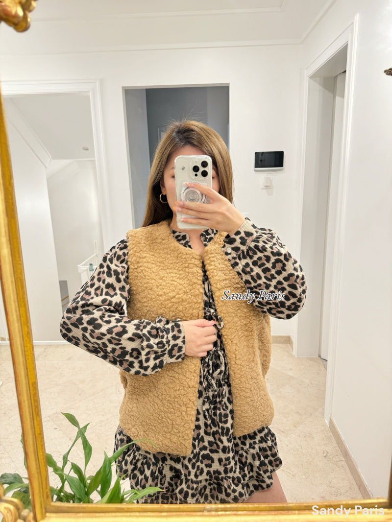 Teddy Hug Gilet - Latte lounge