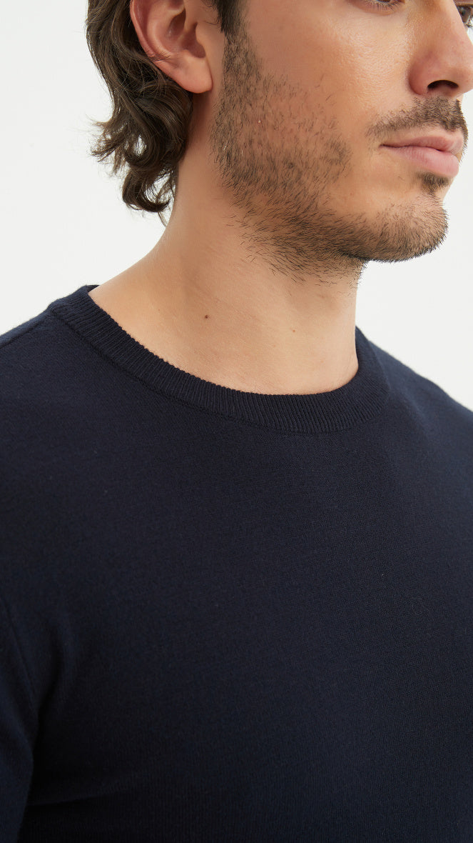 Basic crew neck - navy