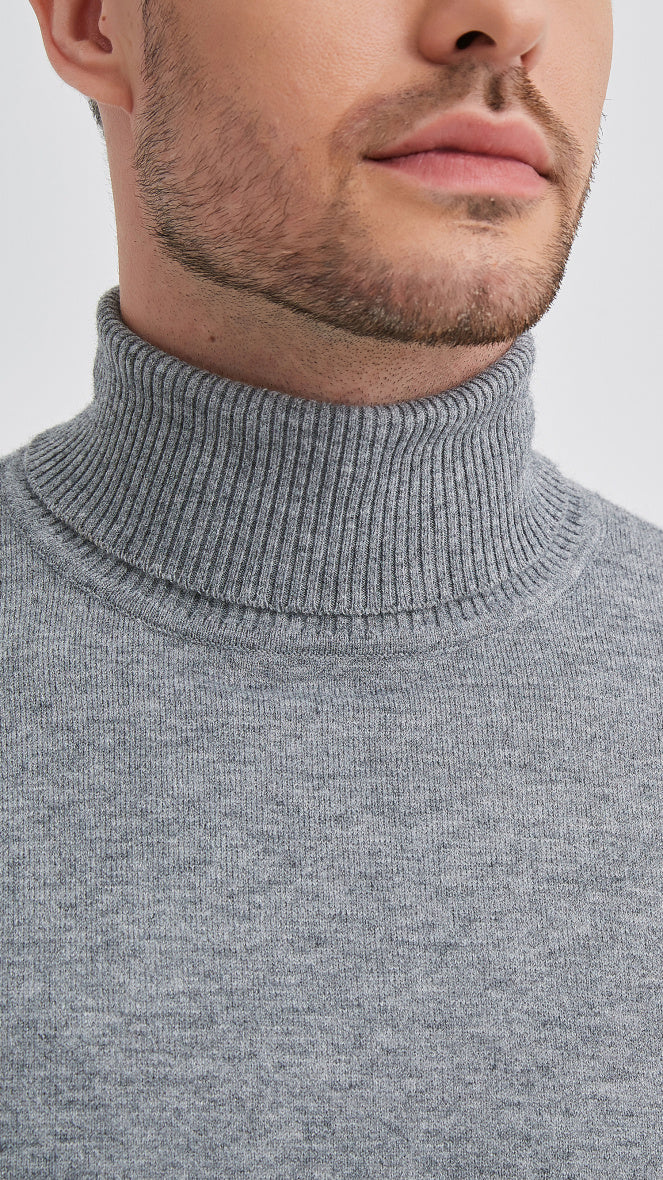 Basic turtle neck - grijs
