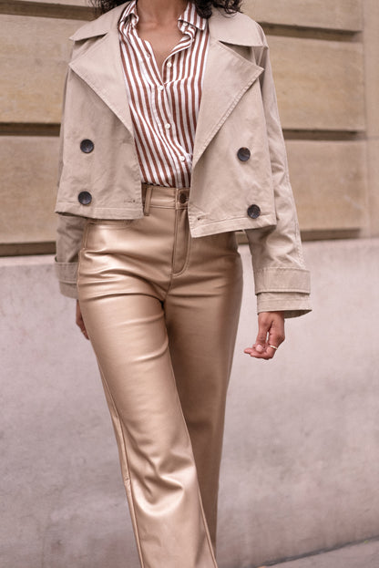 Solange Gold - Faux leather broek
