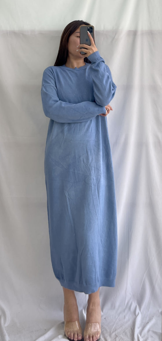 Serena blue - sweater dress