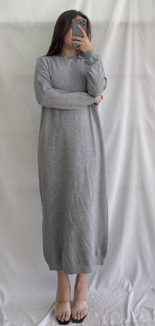 Serena  gray - sweater dress
