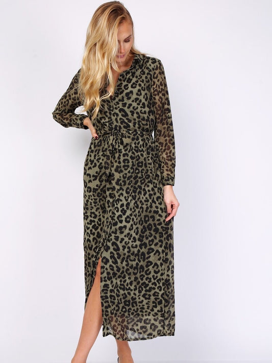 Tawny kaki - leopard dress