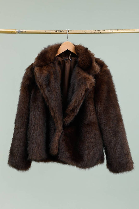 imitatiebont jasje chocoladebruin