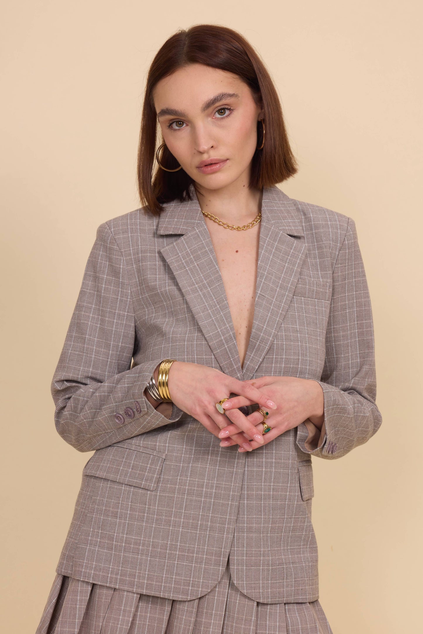 Geruite blazer - 3128