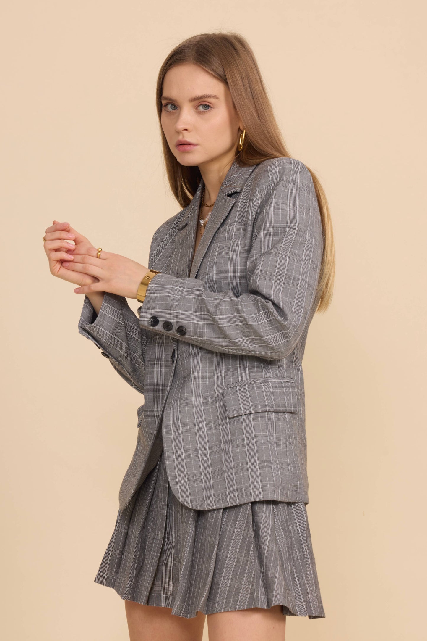 Geruite blazer - 3128