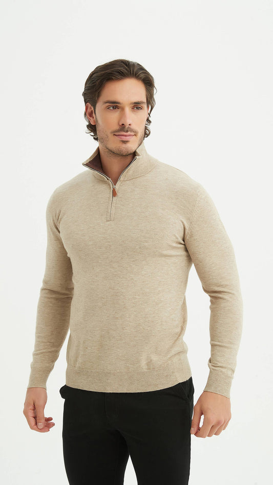 Beige truckerkraag „CASHMERE TOUCH”