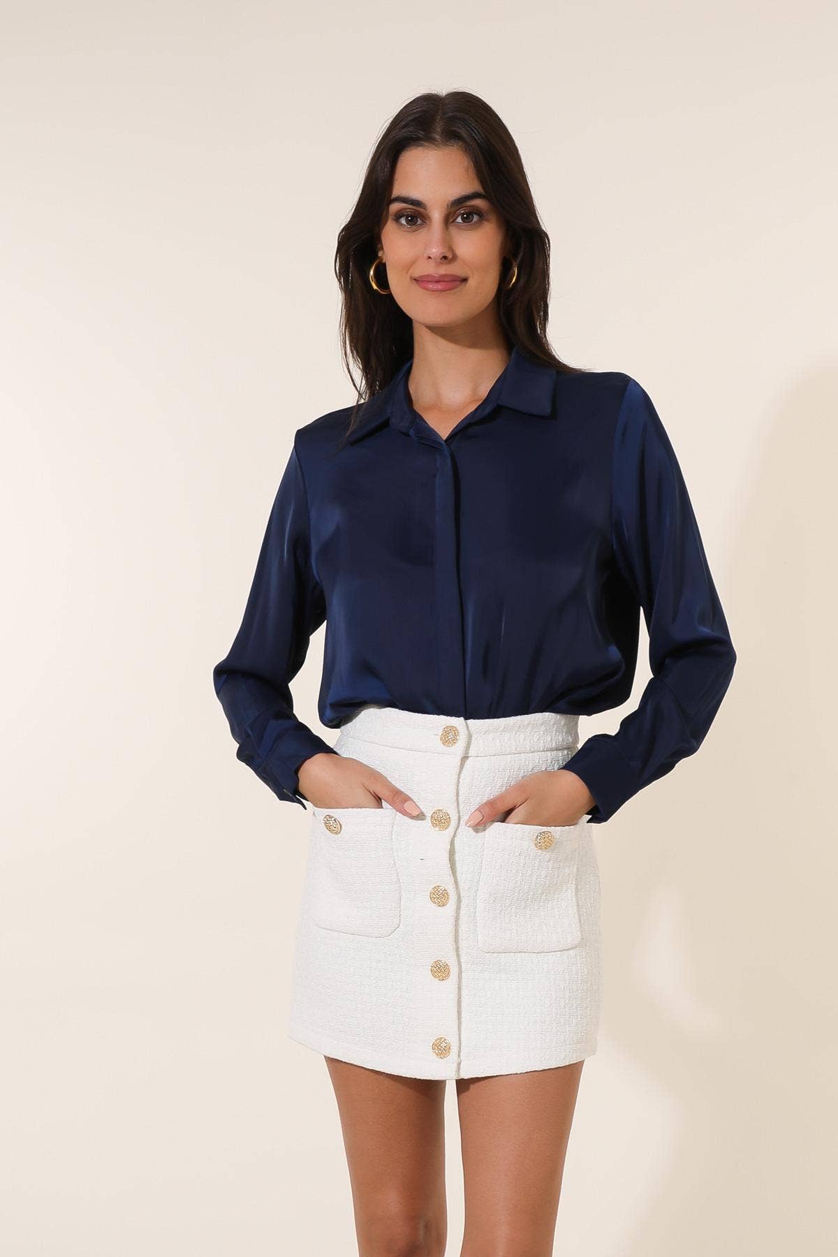 Satijnen overhemd CH316