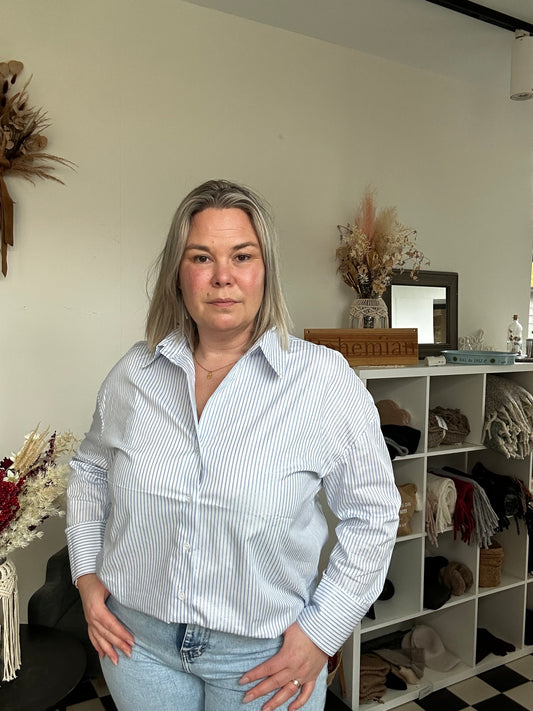 Striped Shirt - Light Blue