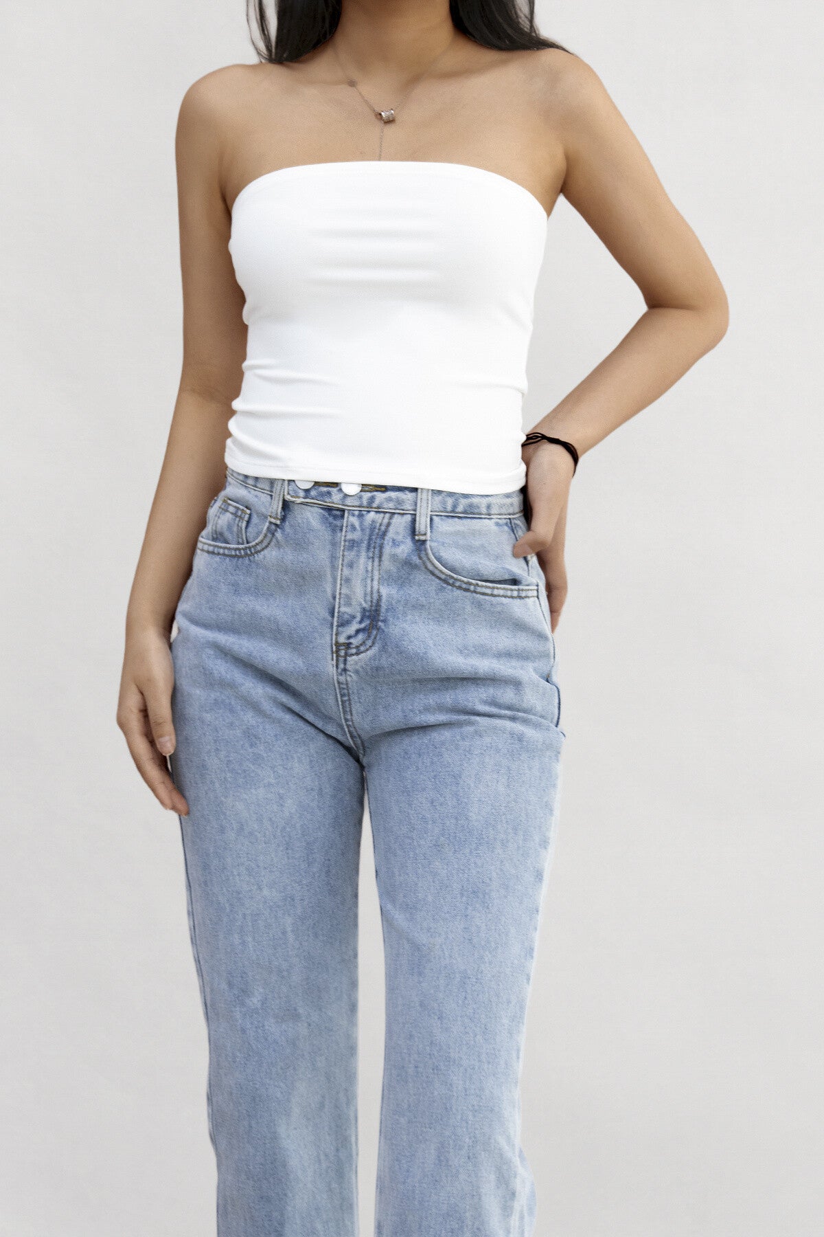 Brigitte bandeau top - wit