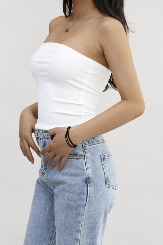 Brigitte bandeau top - wit