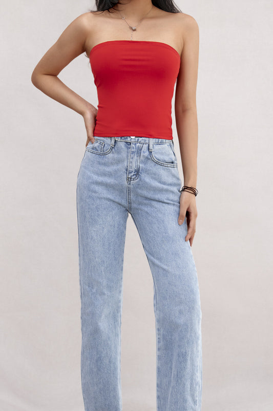 Brigitte bandeau top - rood