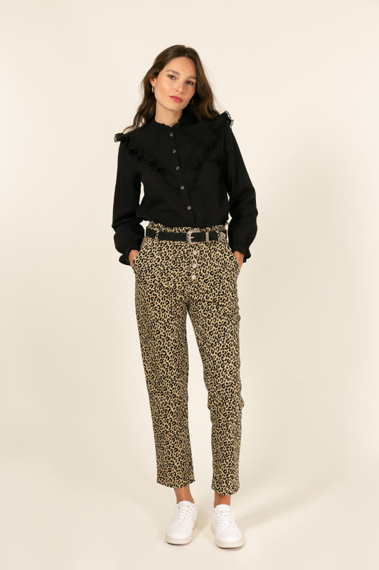 Lea - pantalon leopard