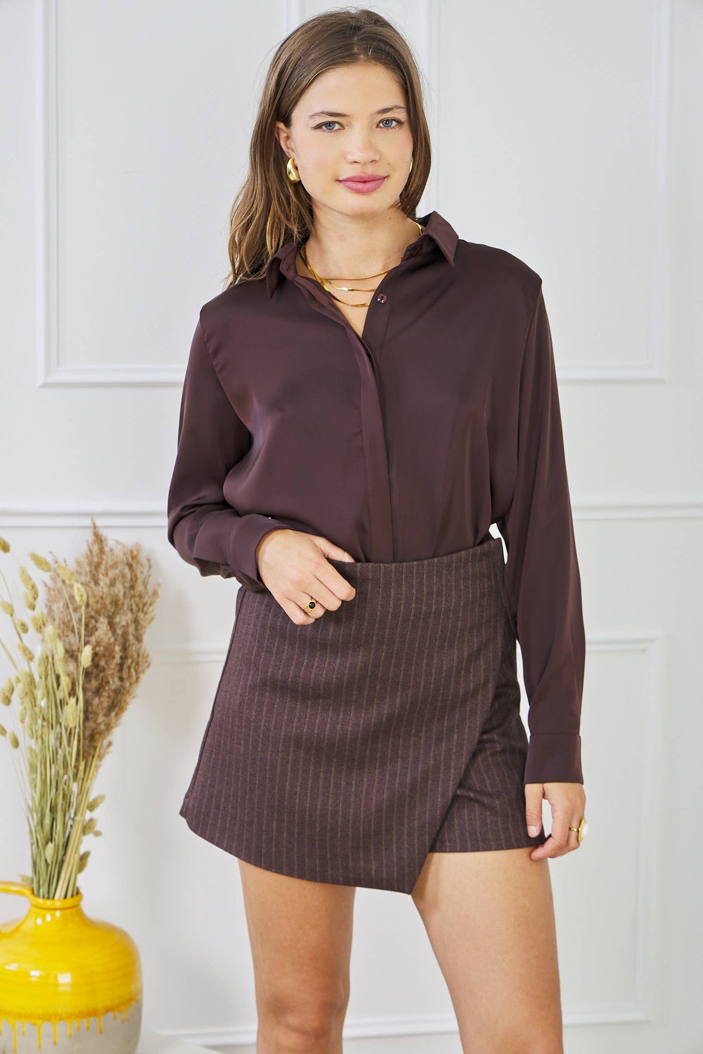 Satijnen overhemd CH316