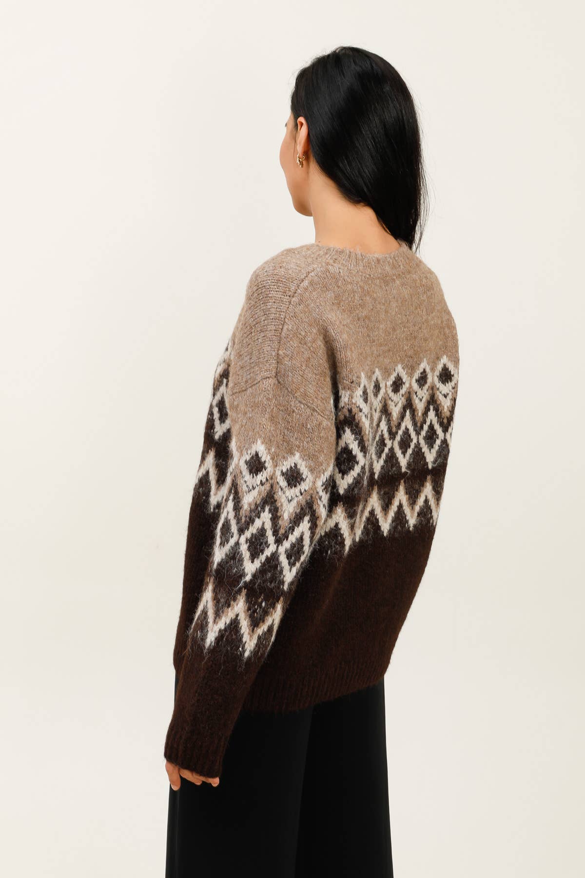 Fair Isle trui bruin