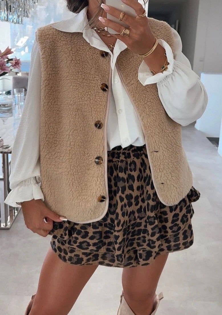 Mouwloos jasje Moumoute - camel