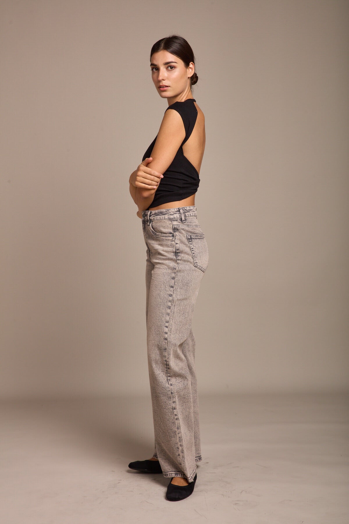 Wide grey - jeans