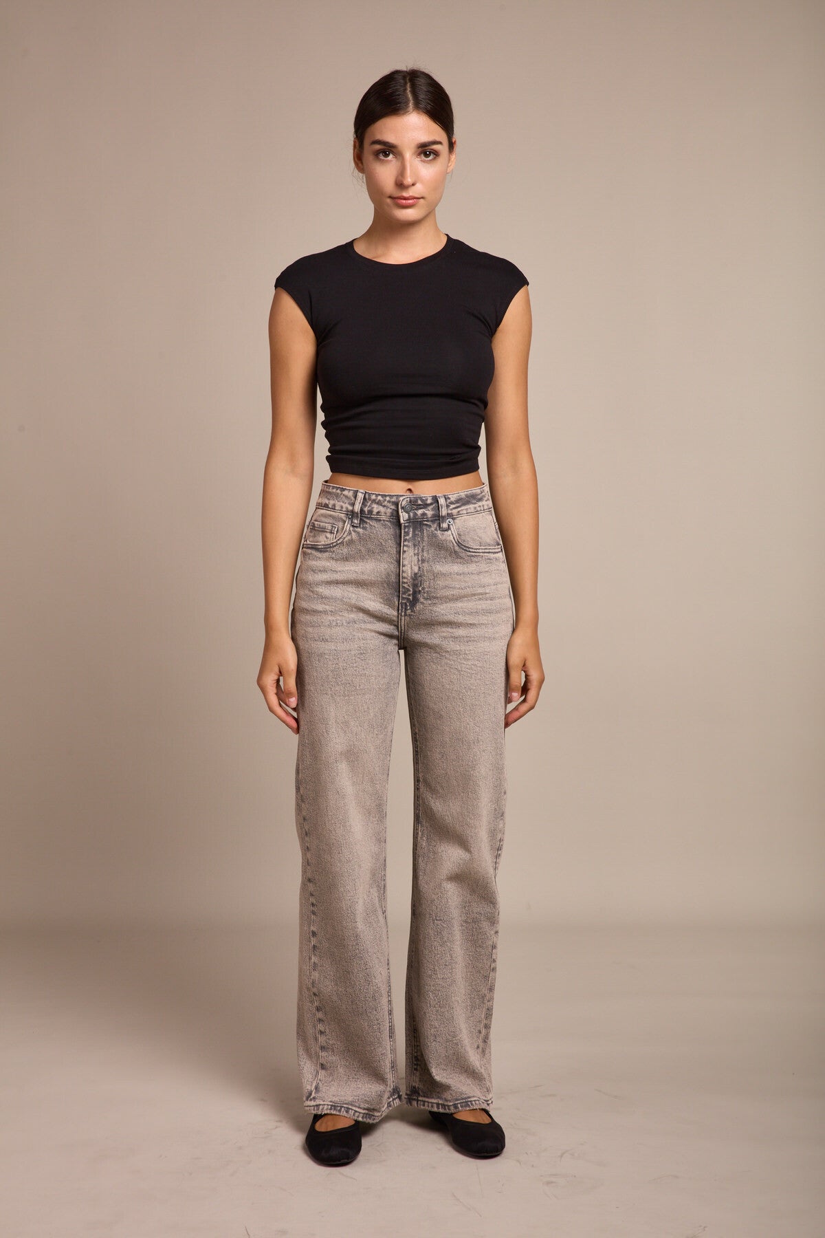 Wide grey - jeans
