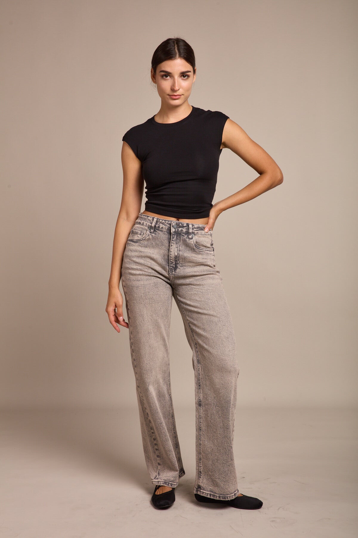 Wide grey - jeans